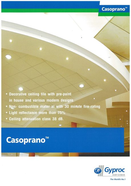 ปกแคตตาล็อก Gyproc Casoprano (อังกฤษ) 2016