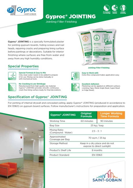 ปกแคตตาล็อก Gyproc Jointing 30 60