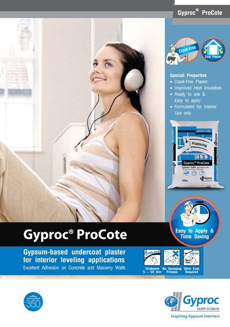 ปกแคตตาล็อก Gyproc Procote (อังกฤษ) 2015